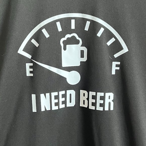 🍺🔥 Manfinity “I Need Beer” Graphic Tee – Black – Size XXL 🔥🍺 - Picture 3 of 7
